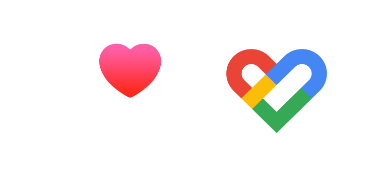 Apple Health and Google Fit icons