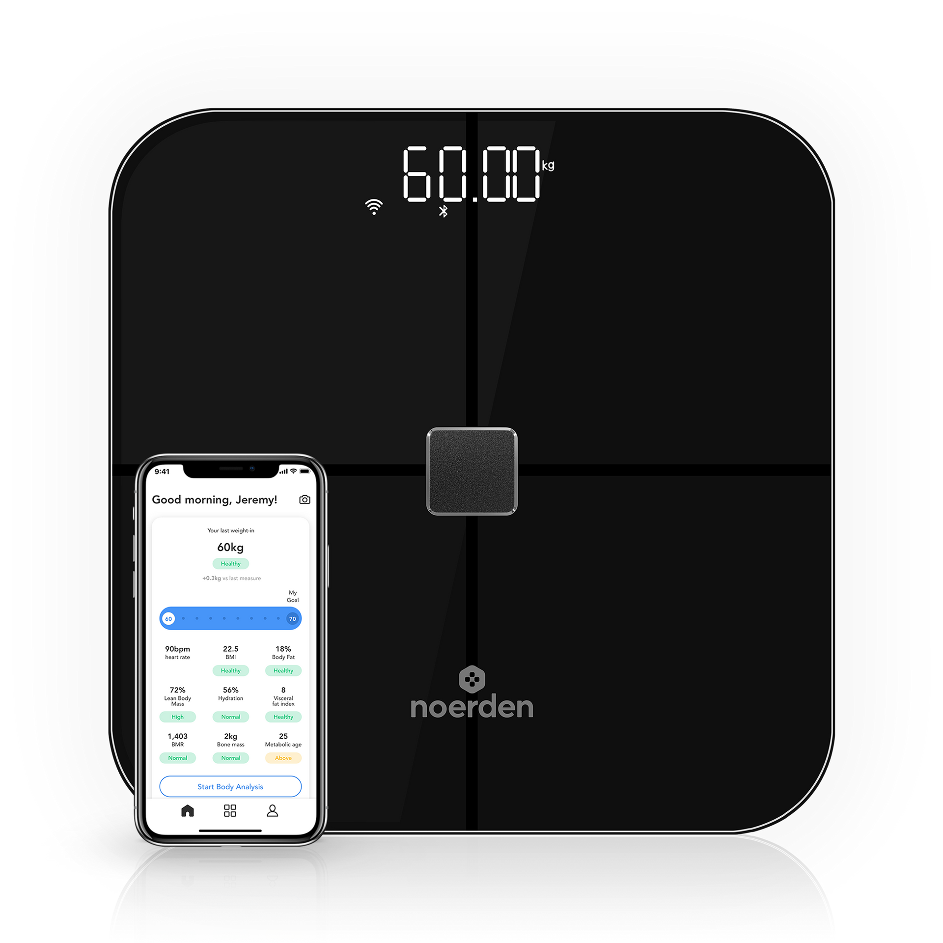 MOBI Connect Smart BMI Wi-Fi Total Body Composition Scale with App  Analysis, Wireless Weight Scale, Easy Body Fat Measurement and Provide  Quick